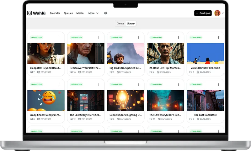Screenshot of Wahlu StoryTeller video generation interface