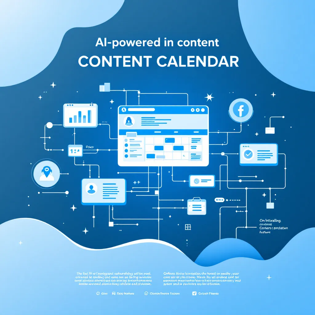 AI-powered content calendar workflow showing intelligent scheduling and optimization