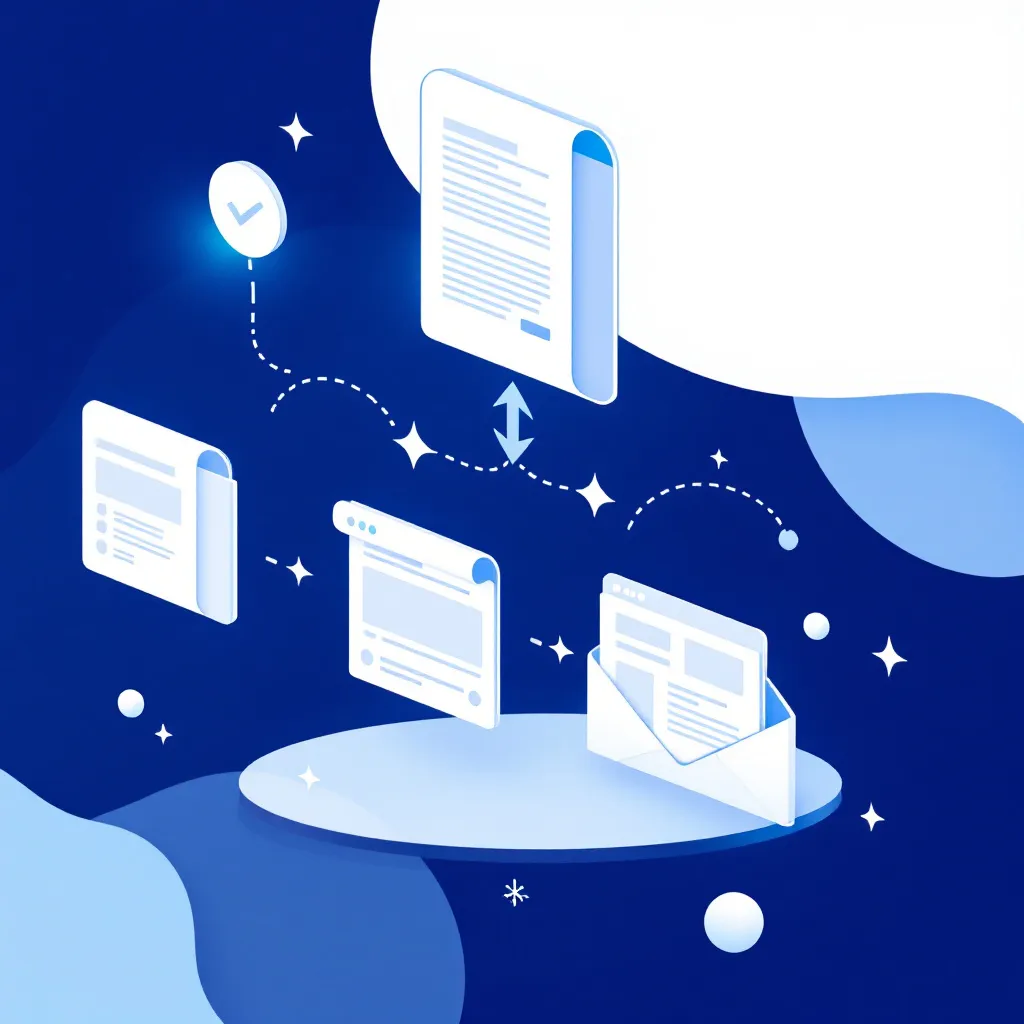 Content repurposing workflow showing how one piece of content transforms into multiple formats