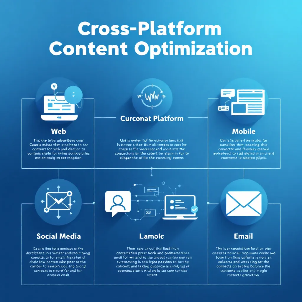 Cross-platform content optimization workflow showing different platform adaptations