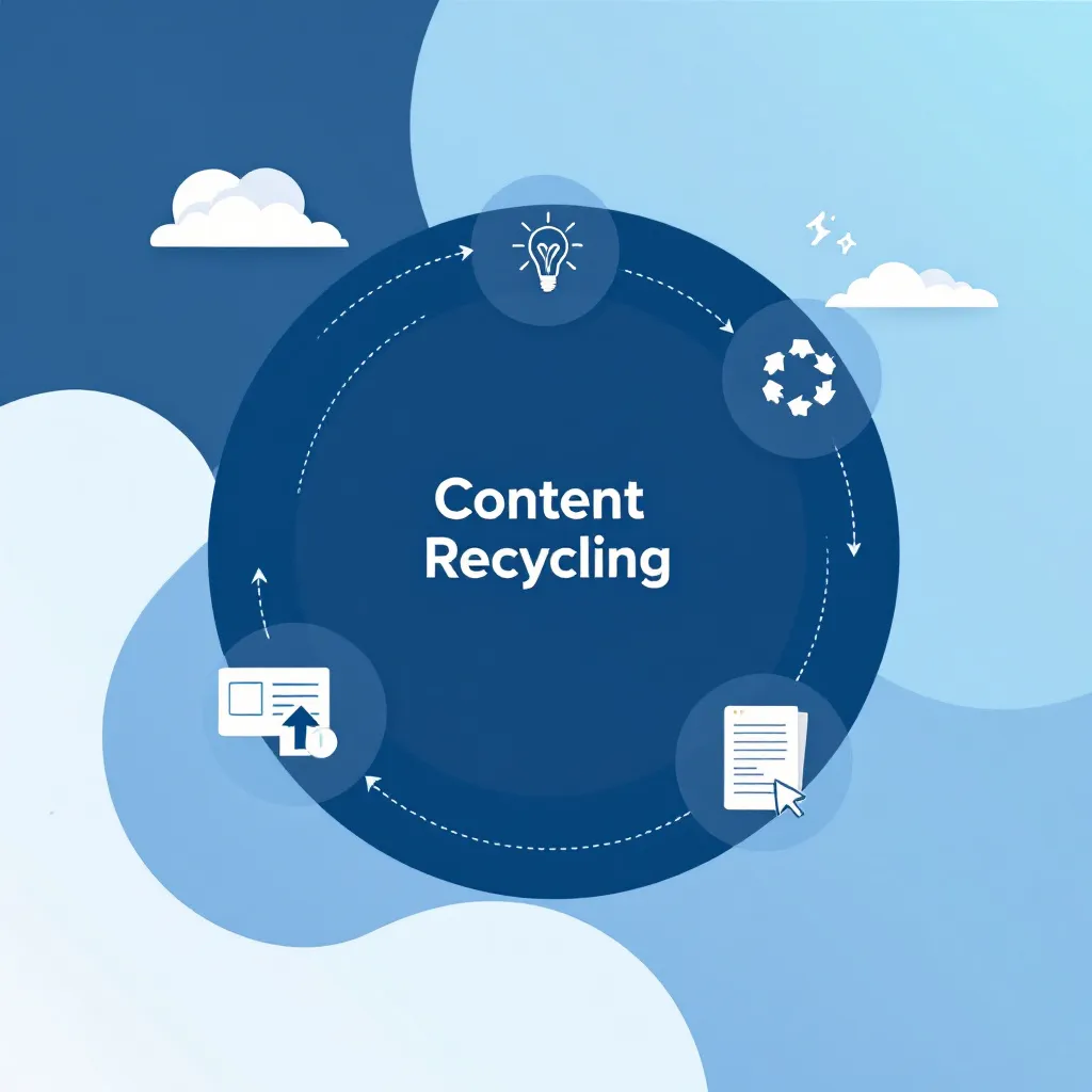 Content recycling workflow showing different ways to repurpose social media content